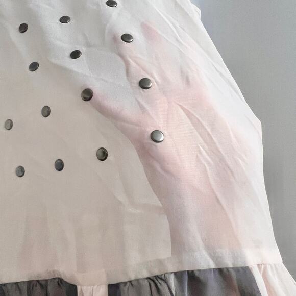 Sparkle & Fade SMALL Pink Studded Embellished Blouse Top Slip Urban Outfitters - Picture 5 of 8